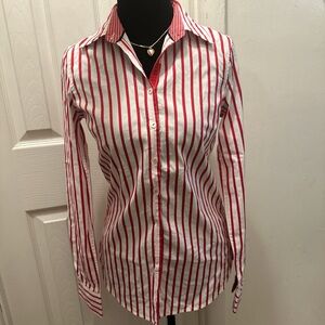 Red and White Striped Women’s Shirt